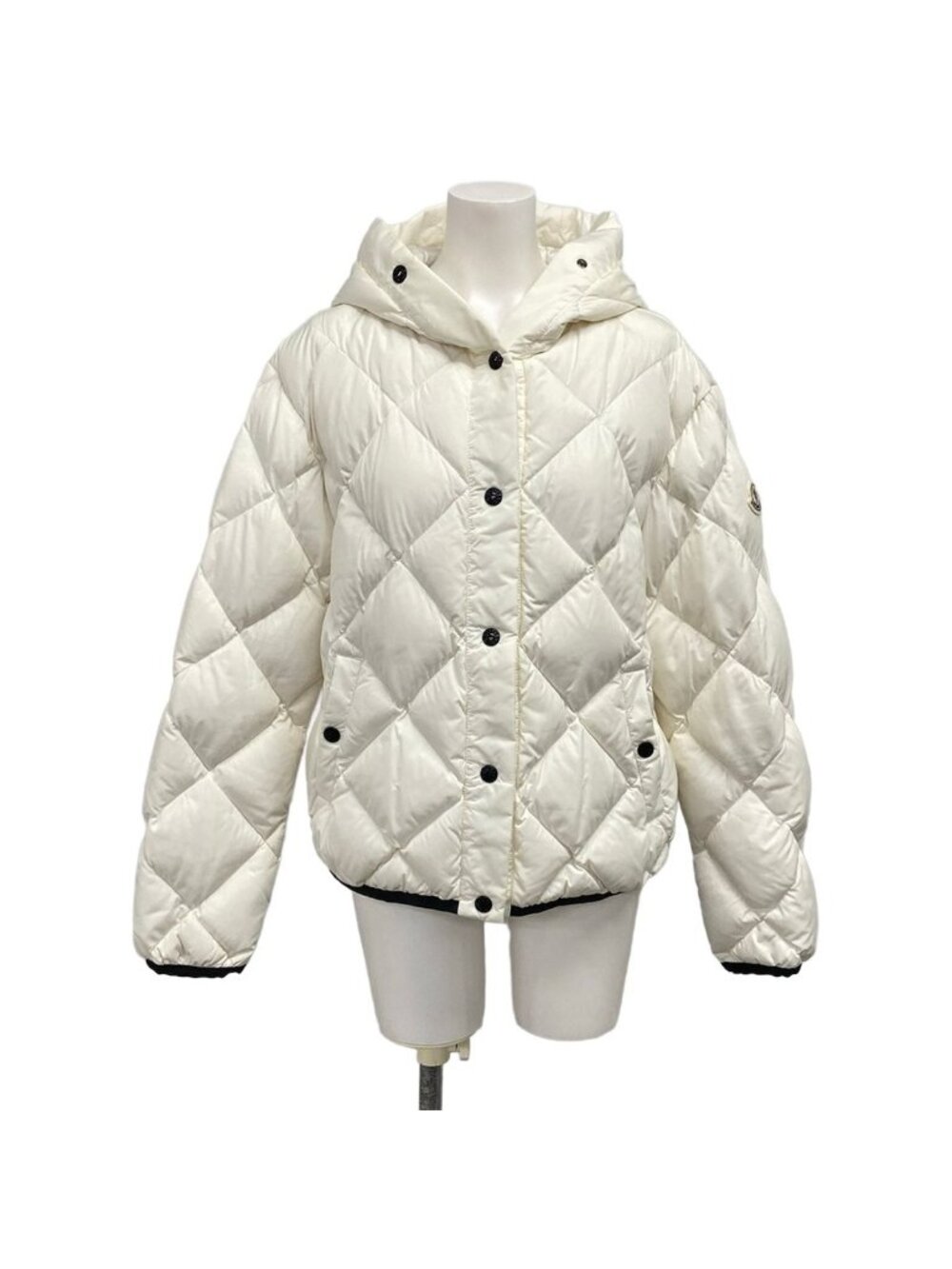 Moncler Down Jacket S Arvouin Ivory Black